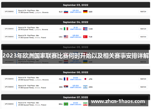 2023年欧洲国家联赛比赛何时开始以及相关赛事安排详解 2023年欧洲国家联赛比赛何时开始以及相关赛事安排详解