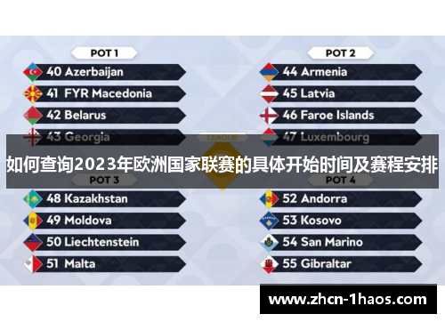 如何查询2023年欧洲国家联赛的具体开始时间及赛程安排