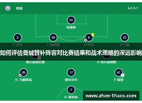 如何评估曼城替补阵容对比赛结果和战术策略的深远影响
